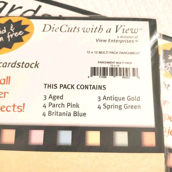 12 x 12 Parchment Paper Multi Pack DieCuts with a View - 2 Packs Sealed 36 pages - Picture 1 of 4